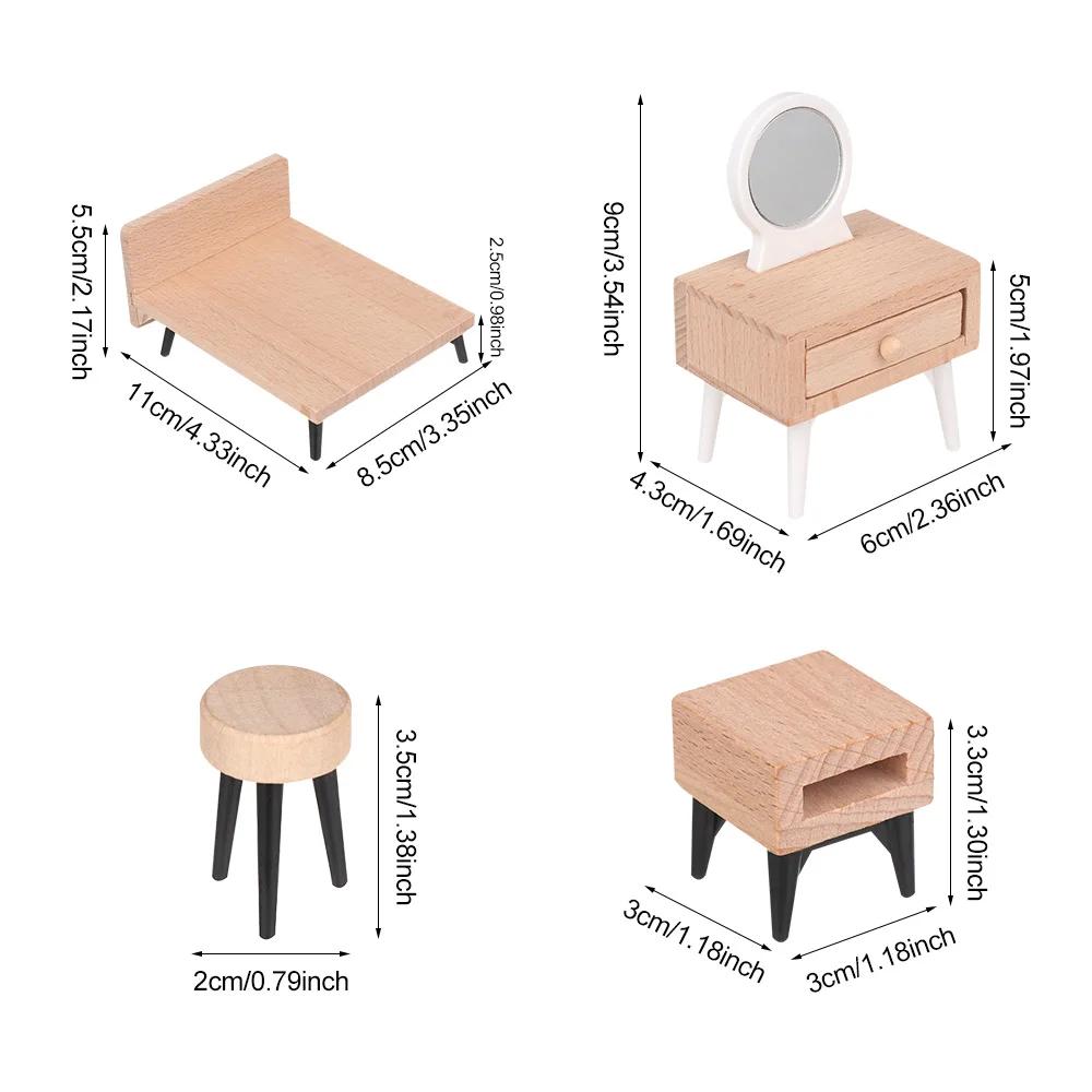 Meubles miniatures de maison de jeu, échelle 1:12, canapé-lit, armoire TV, micro scène, modèle de co