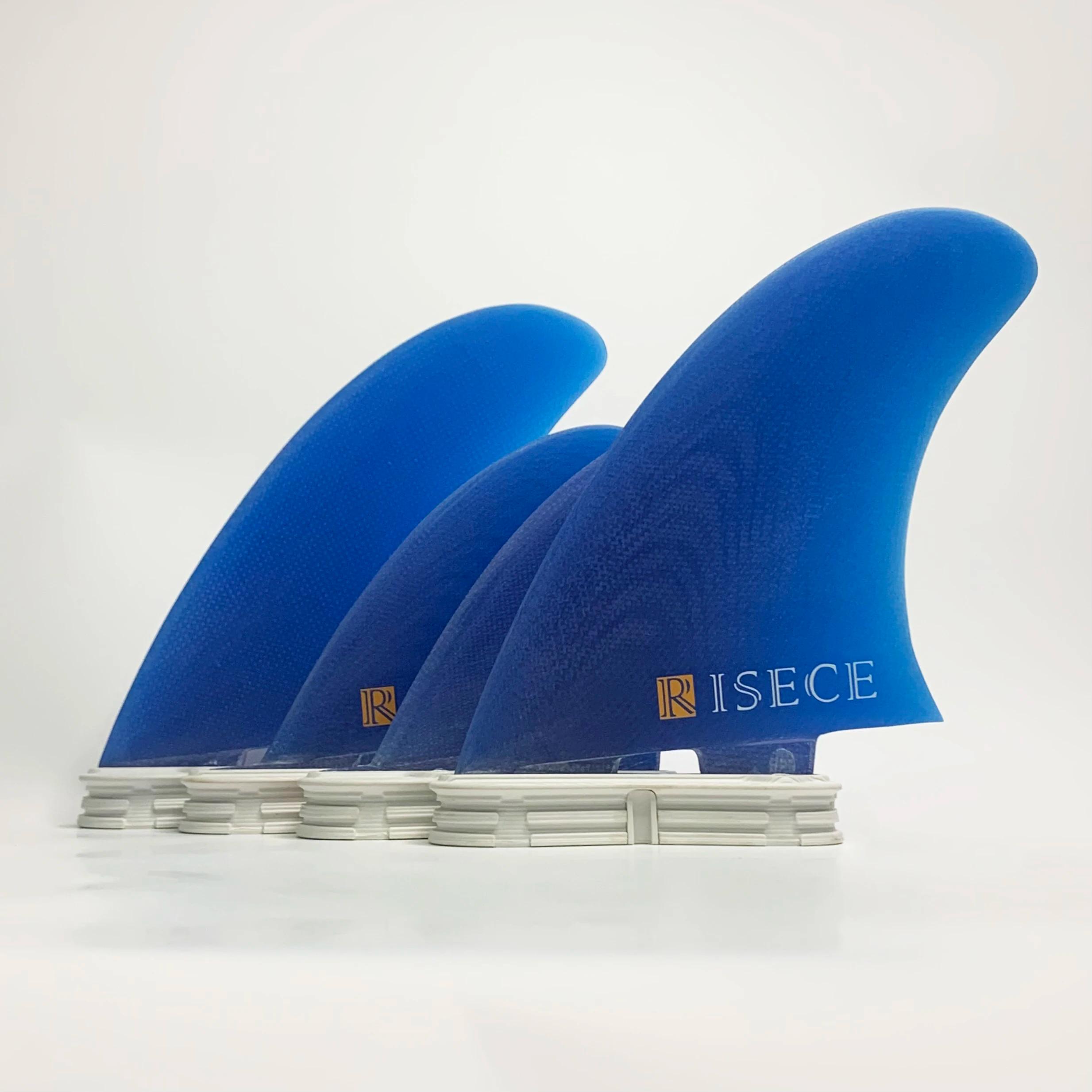 RISECE GFK ailerons de planche de surf en fibre de verre poncé brut ailerons de planche de surf Quad