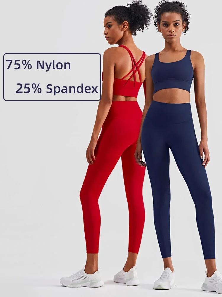 Costume Yoga 2 pièces femme - Tenue sport Pilates Fitness soutien-gorge leggings entraînement