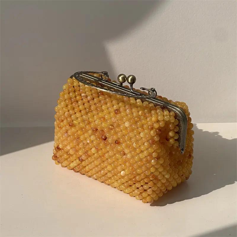 Sacs à main pour femmes vintage rétro, sacs à main à paillettes, pochette à bandoulière, chaîne de m