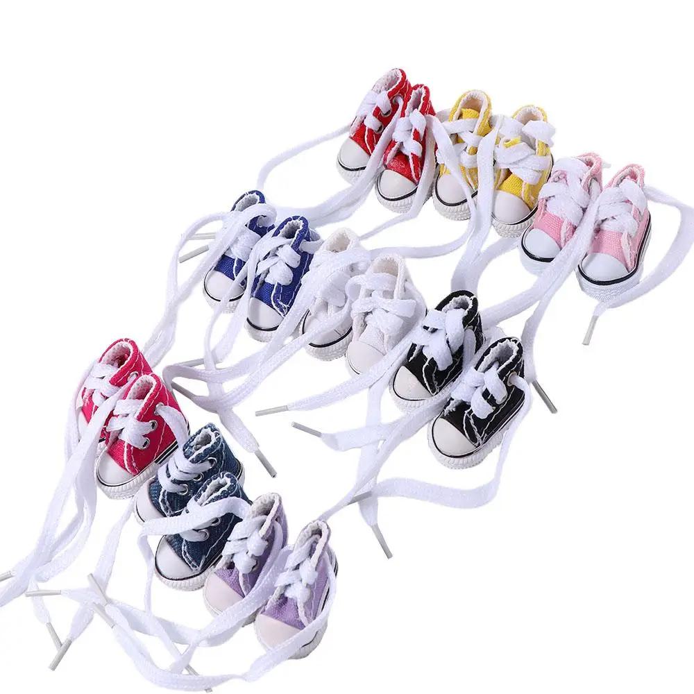 Chaussures de poupée 3.5CM, Mini chaussures de poupée mignonnes, chaussures en toile Denim pour poup