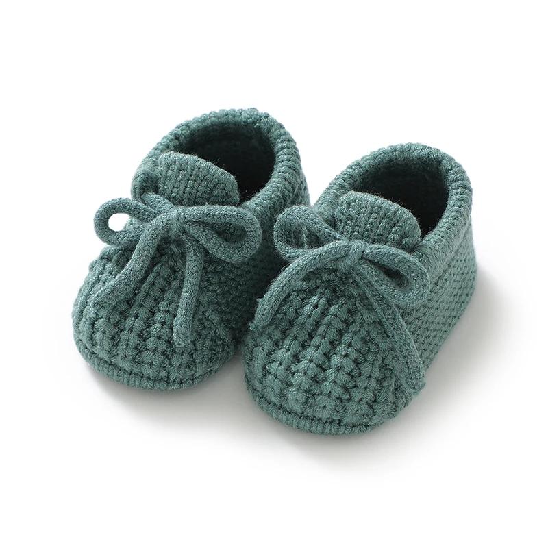 Chaussures de bébé tricotées pour nouveau-né de 0 à 18 mois, accessoires de vêtements chauds pour no
