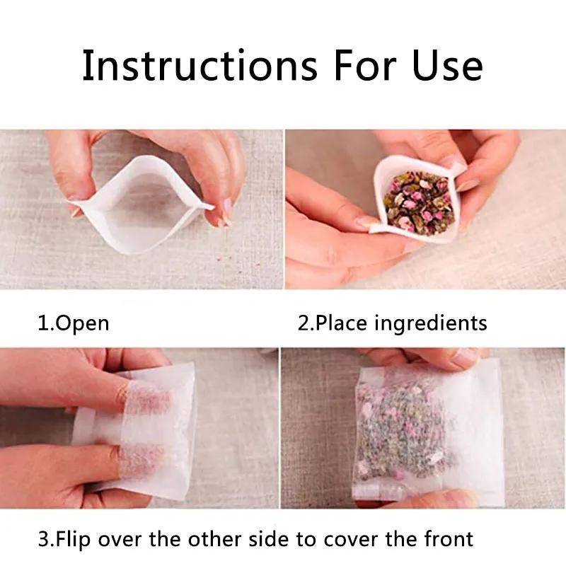 Magik-sachet de sachets de thé vides jetables, avec filtre à couvercle rabattable, sachets de thé à