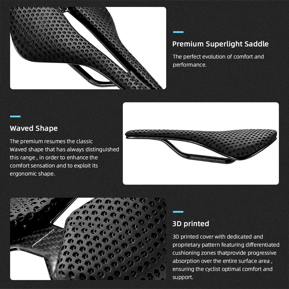 RYET carbone 3D-imprimé selle de vélo ultraléger selle de vélo pour hommes femmes Triathlon route vt