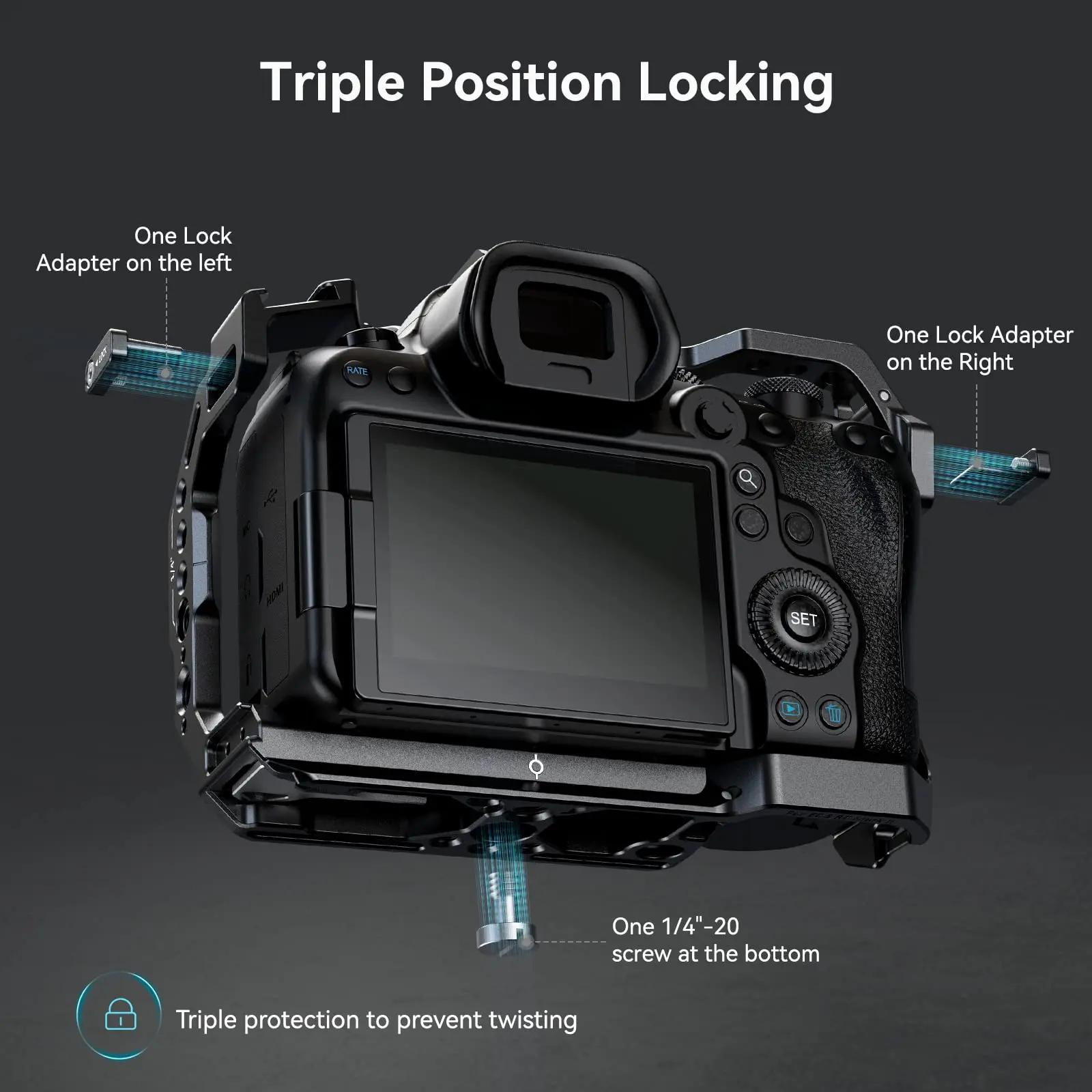 SmallRig – Cage de caméra R6 Mark II, pour Canon EOS R6 Mark II, avec doubles Rails NATO, plaque à d