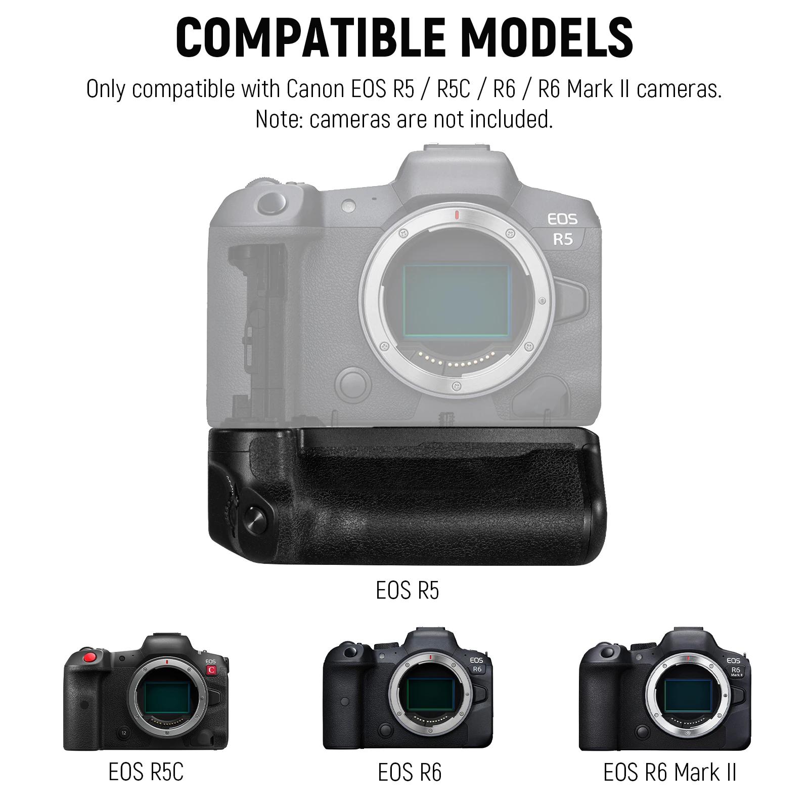 NEEWER – poignée de batterie de remplacement pour appareil photo, pour Canon EOS R5 R5C R6 R6 Mark I