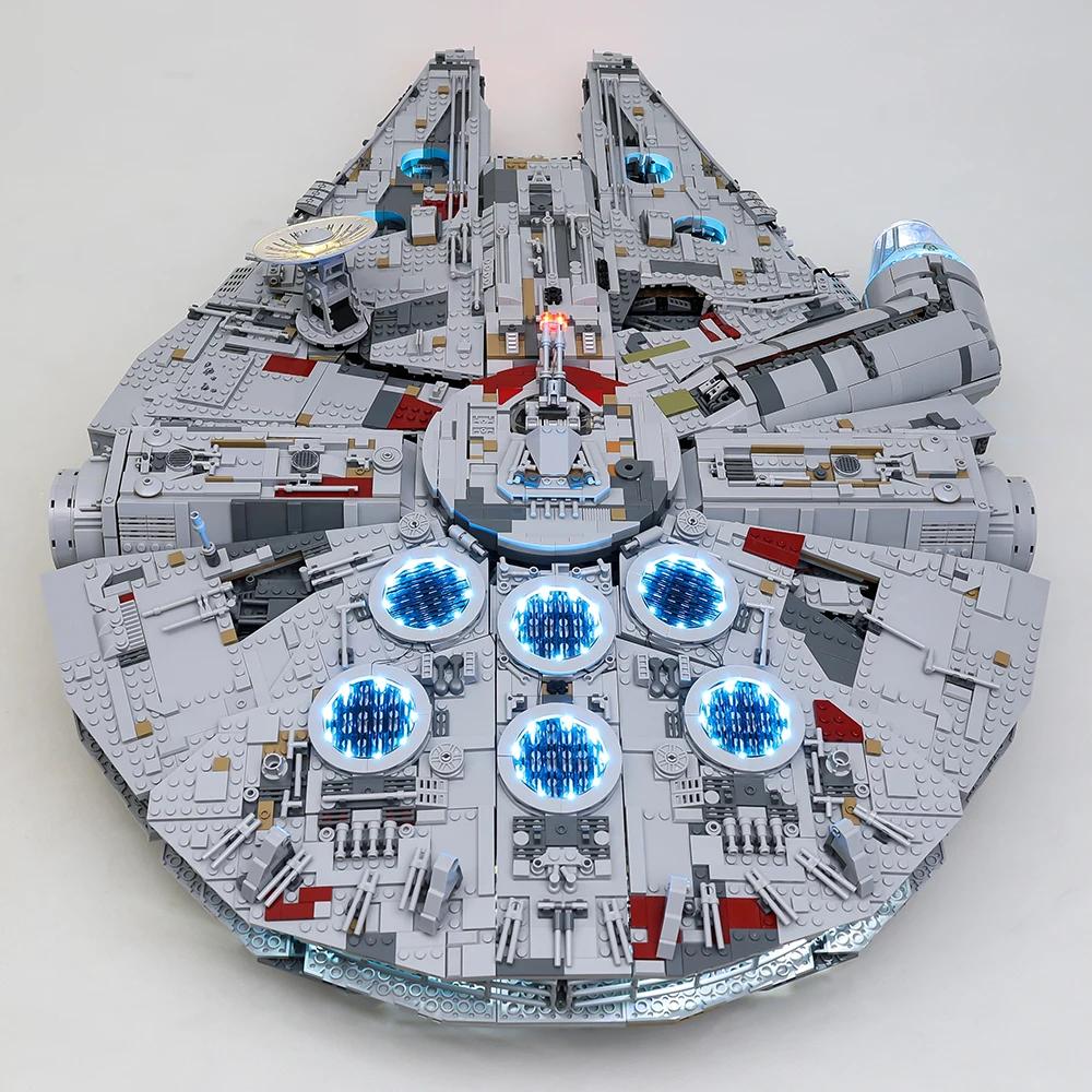Kit d'éclairage Led pour 75192 Ultimat Falcon Millennium, Compatible avec Falcon 05132 DG005 81085,