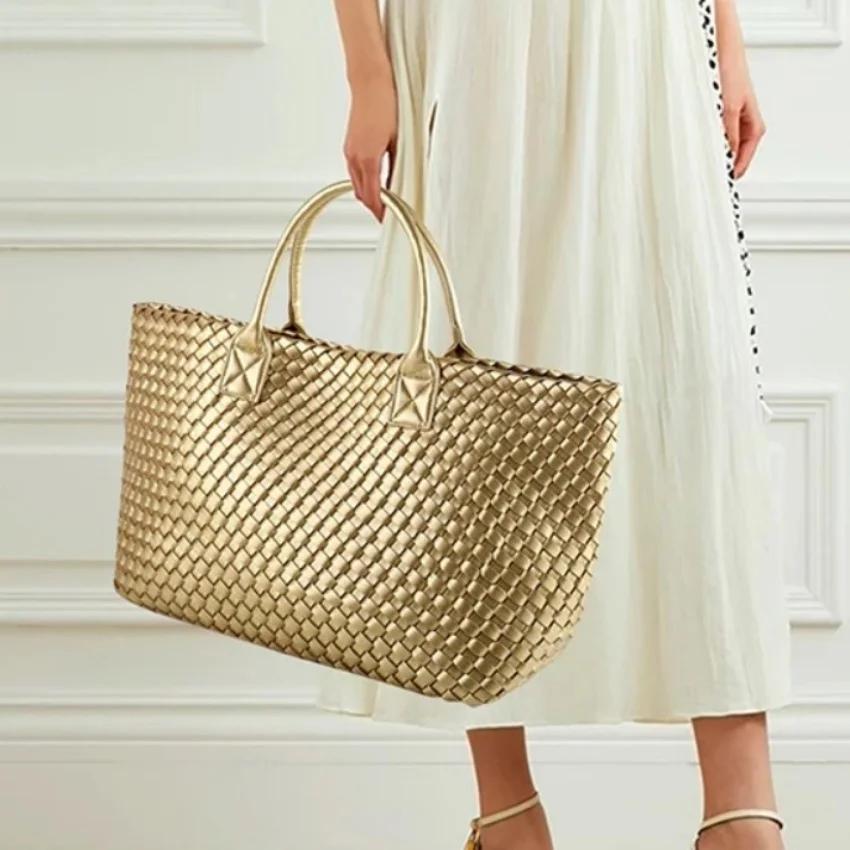 Sacs à main tissés de luxe pour femmes, grands sacs à bandoulière de styliste pour femmes, sacs à ma