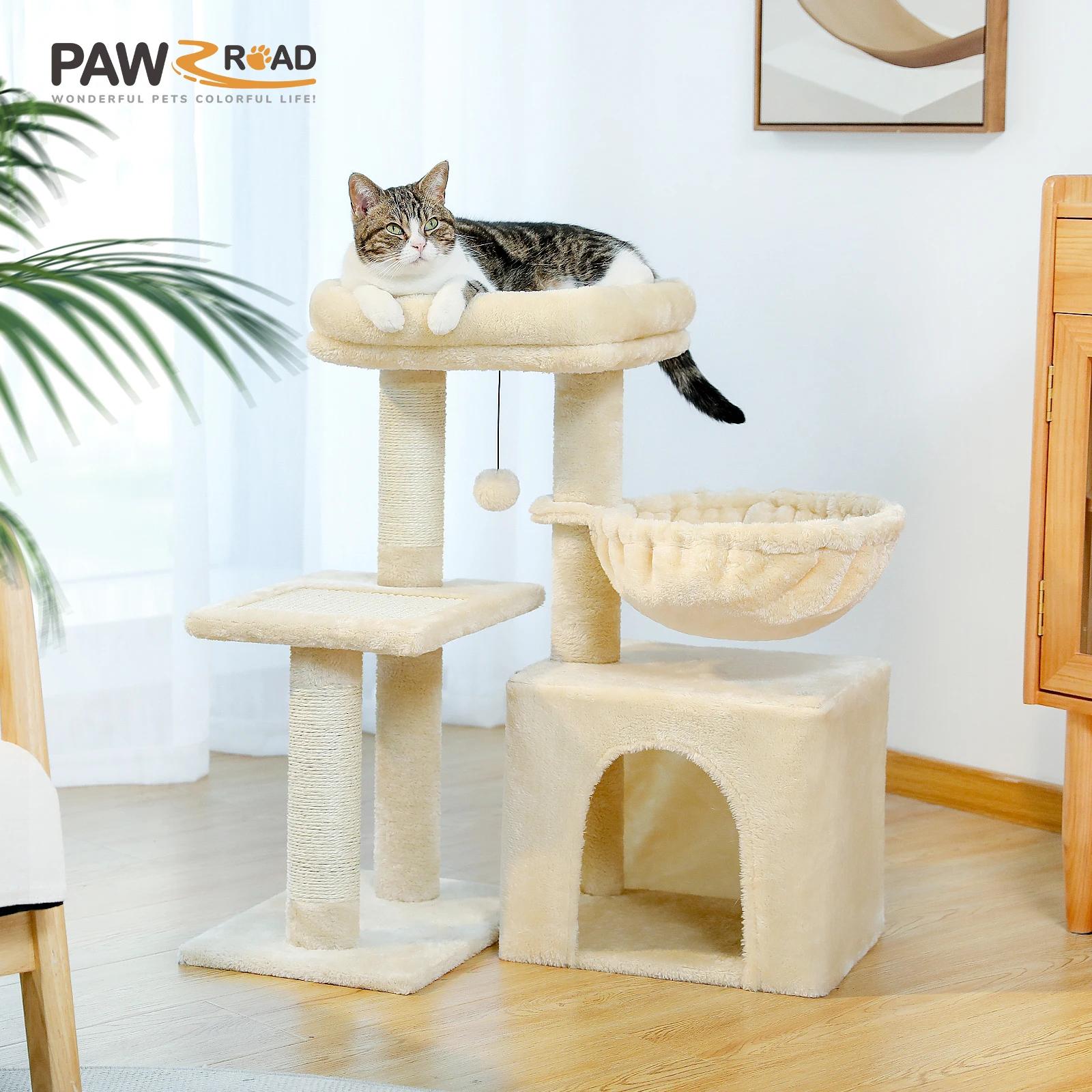 Arbre à chat Tour à chat pour chats d'intérieur Arbre d'activité pour chat 2 styles avec postes à gr
