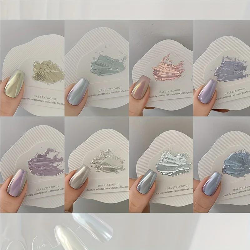 Poudre à ongles dégradée Aurora, effet miroir galvanisé multicolore, paillettes scintillantes pour N