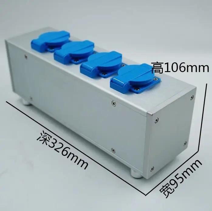 Filtre de puissance de prise EU en aluminium HIFI, boîtier d'amplificateur, bricolage, 2 bits, 4 bit