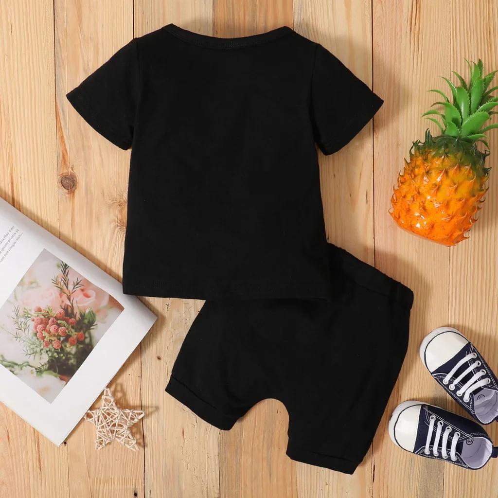 Ensemble de vêtements 2 pièces pour nouveau-né garçon de 0 à 3 ans, costume d'été décontracté avec l