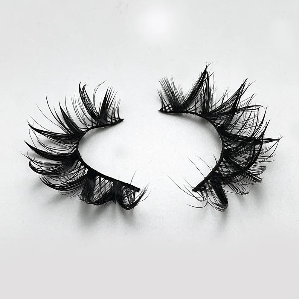 7 paires de faux cils humides cils de chat fée moelleux cils d'oeil de chat 3D, faux cils, cils natu