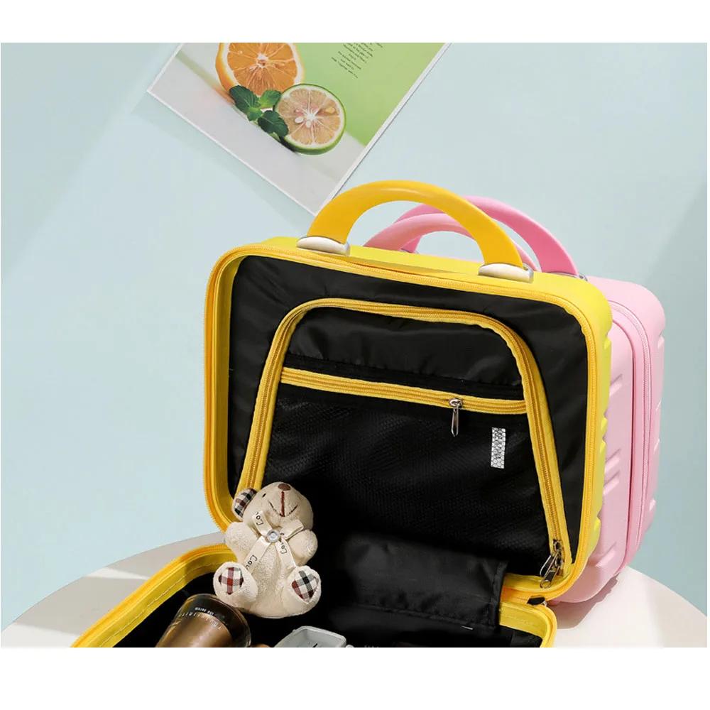 Petite valise de voyage pour femme, sac à cosmétiques, matériau compressif, neuf, taille 30 cm-15,5