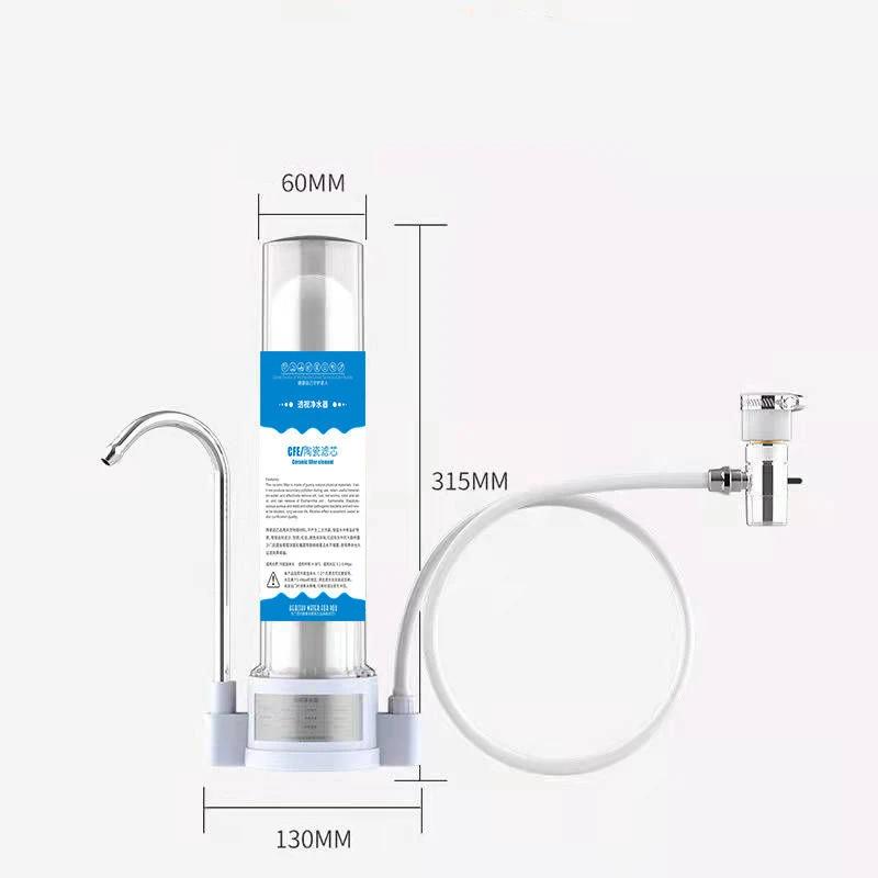 Purificateur d'eau domestique, filtre à eau du robinet direct, cartouche en céramique transparente