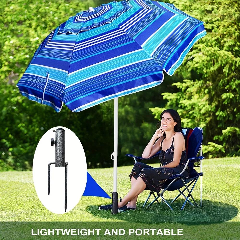 Base de parapluie Portable, support métallique adapté au drapeau, canne à pêche, parc extérieur, pla