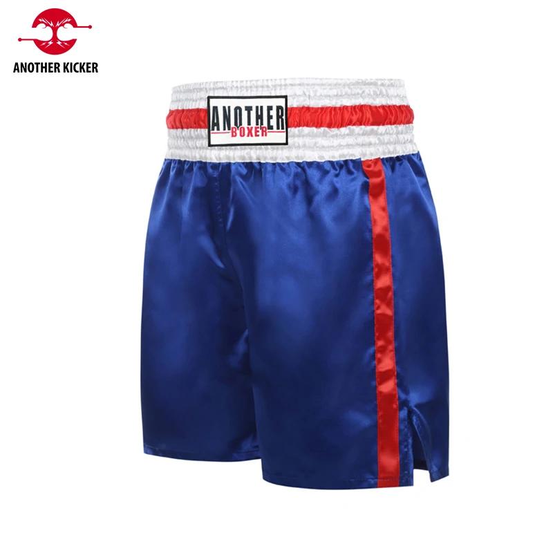 Short de boxe hommes femmes Junior Muay Thai Shorts Satin plaine court Kickboxing gymnase Arts marti