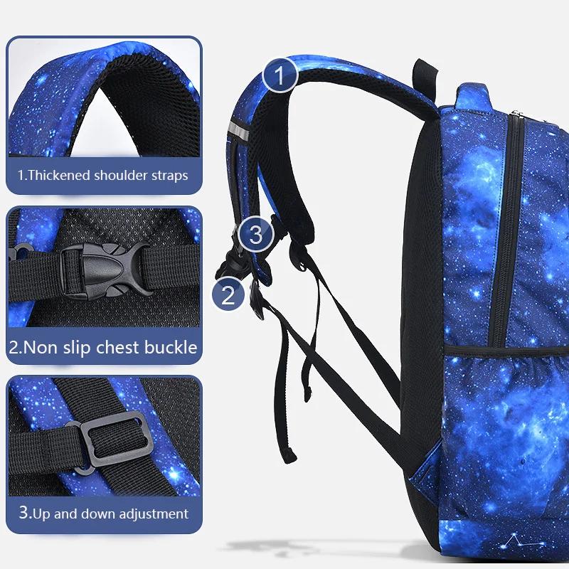 Sac à dos pour enfants mode ciel étoilé enfants sacs d'école imperméables pour garçons filles sac à