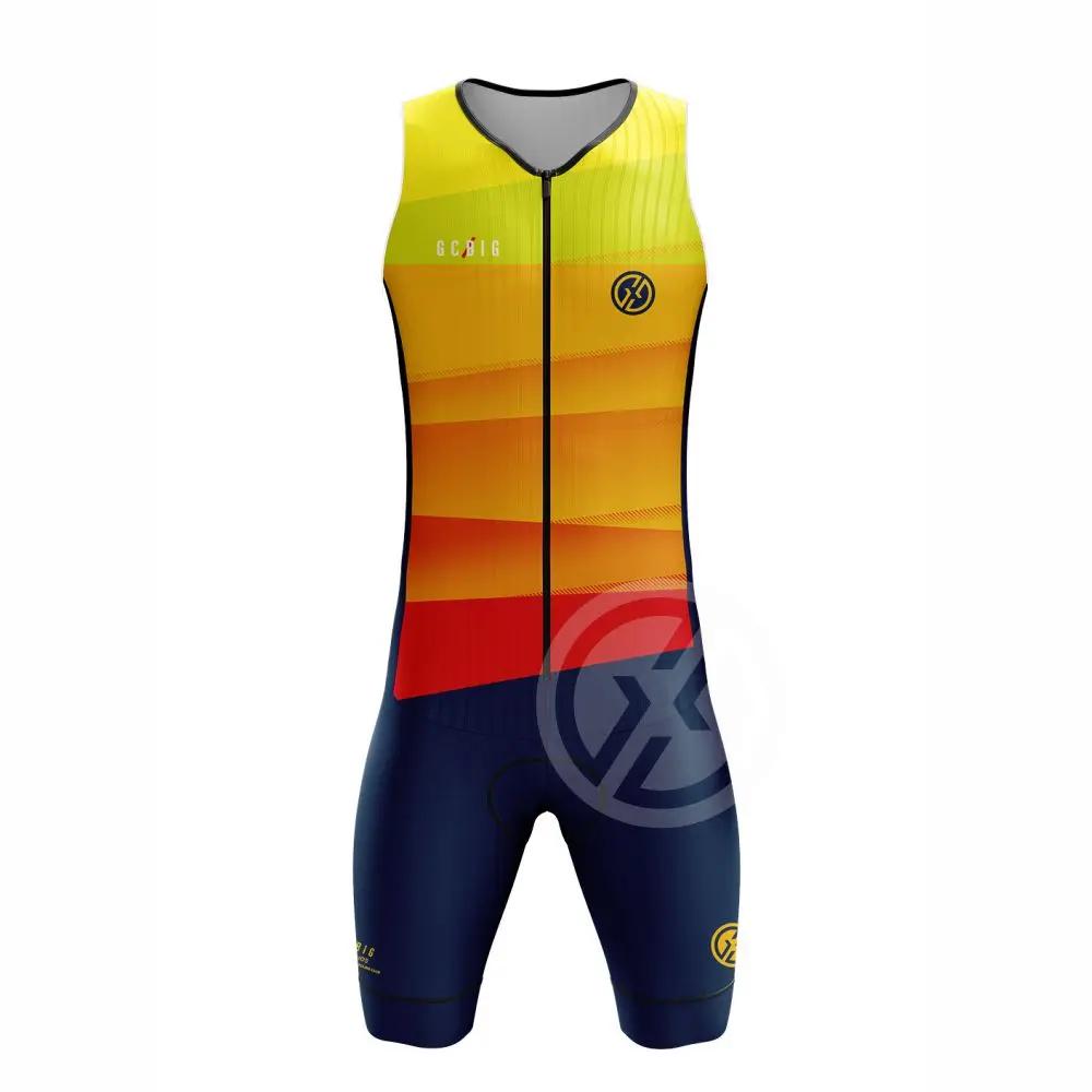Combinaison de performance sportive pour hommes, combinaison de course TriDuvet d'été, fibre imbibée