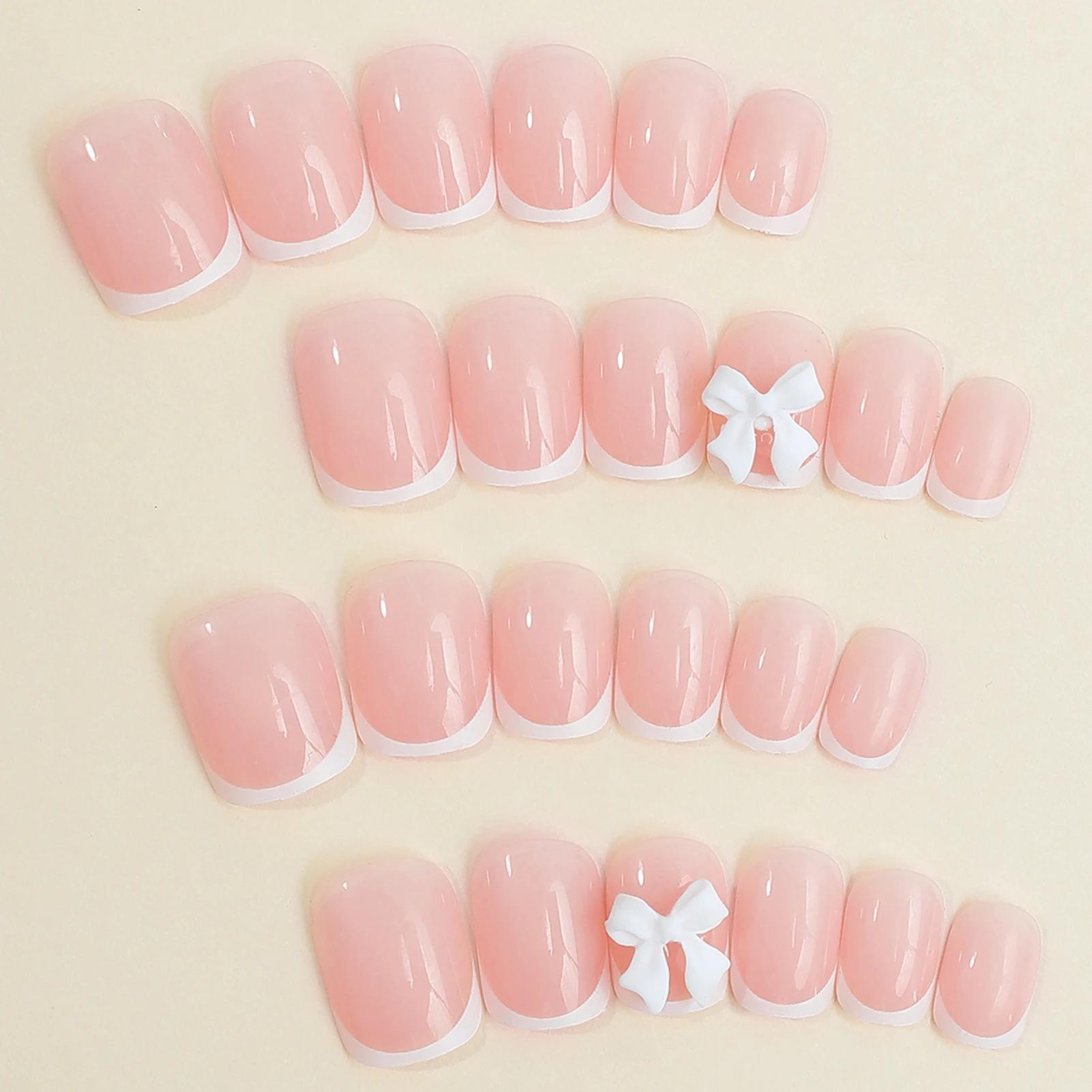 Conseils français pour ongles à pression, longue durée, élégants, artificiels, manucure, Art pour la