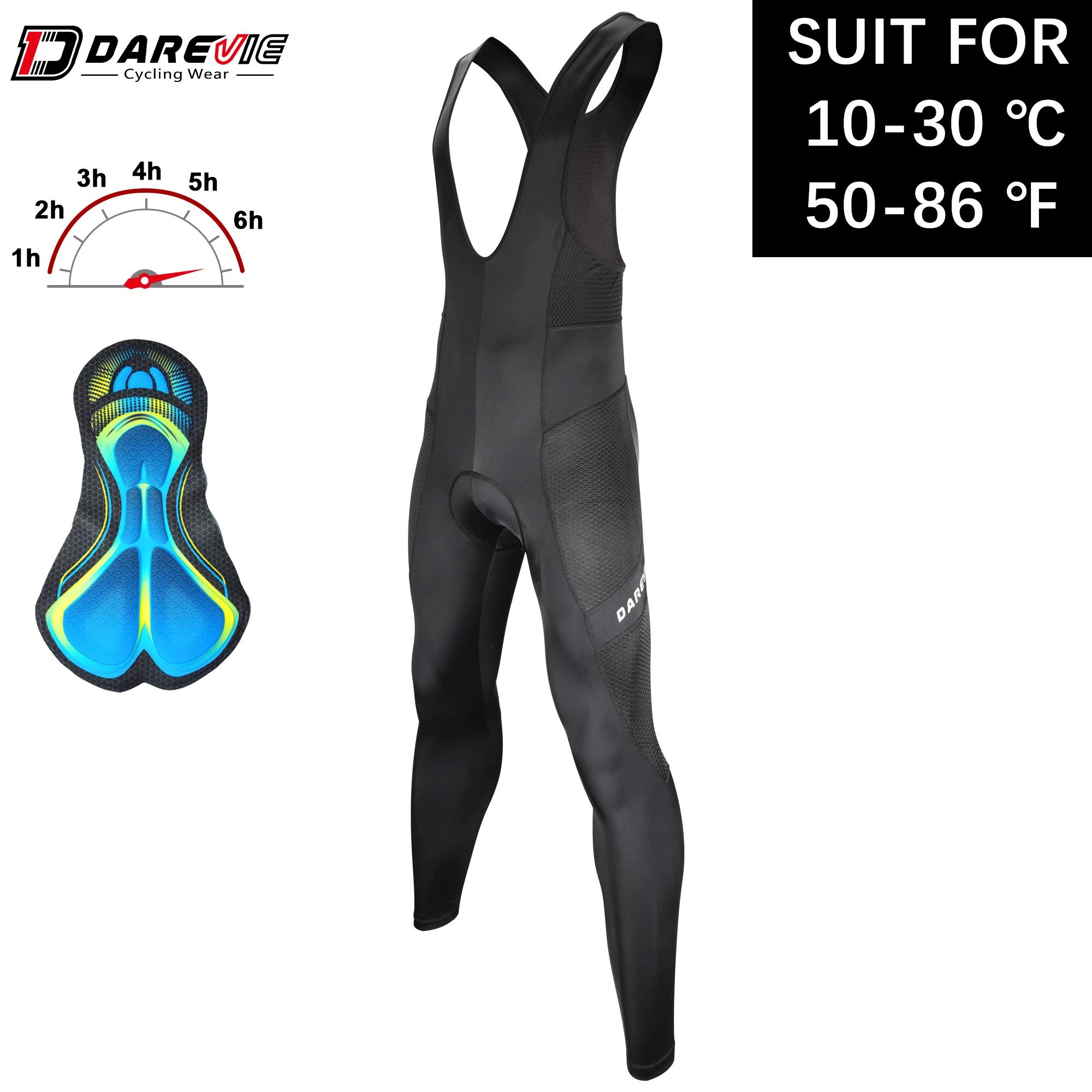 DAREVIE – pantalon à bretelles de cyclisme pour hommes, respirant, moulant, avec coussin de Gel, 6 h