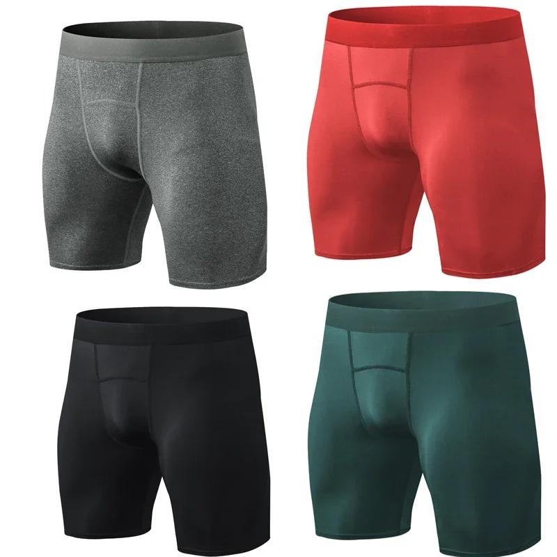Shorts de compression Fitness pour hommes - Élastiques respirants musculation gym rapide