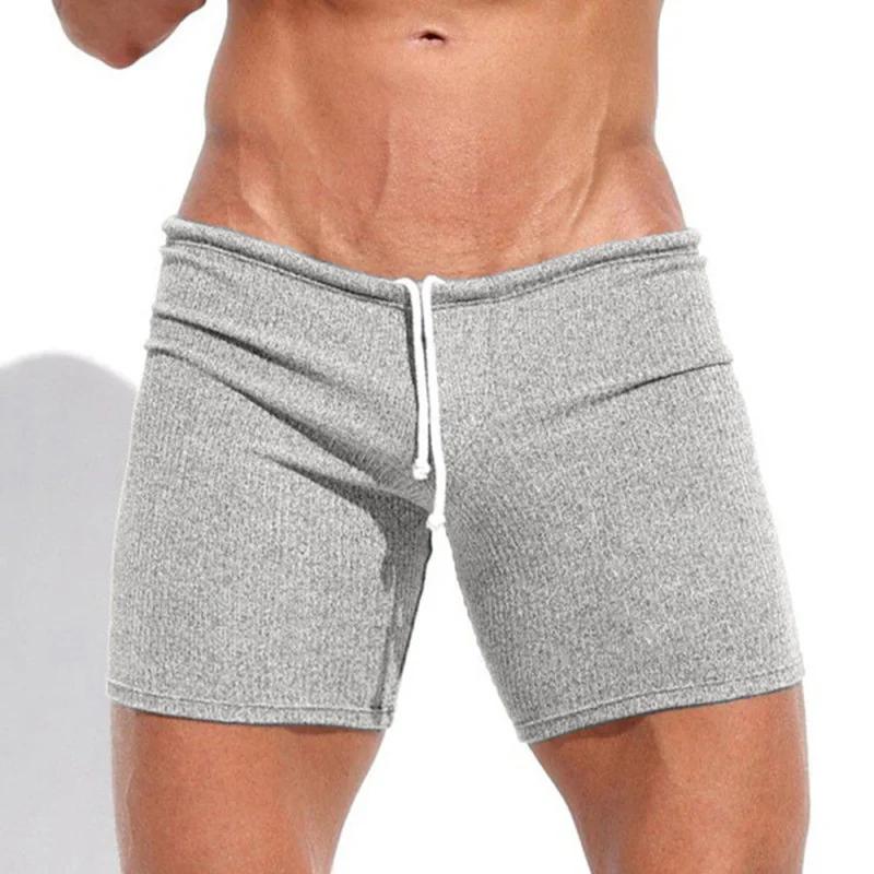 Nouveauté 2026 – Short d'été respirant pour homme avec cordon de serrage, couleur unie, idéal pour l