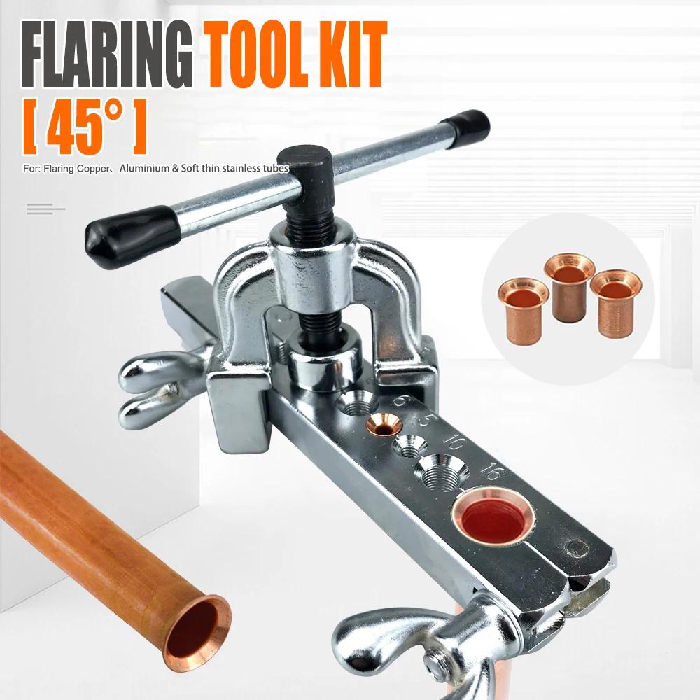 Extenseur de tubes en cuivre, Kit d'outils d'évasement à 45 degrés d'expansion de tubes en cuivre ut