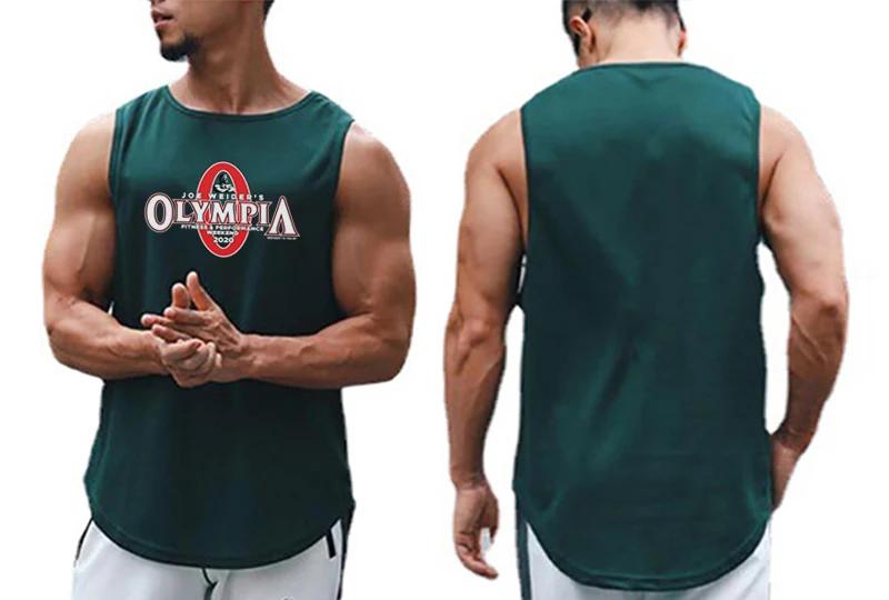 Vêtements de fitness en maille à séchage rapide pour hommes, chemises de musculation, chemise de cou