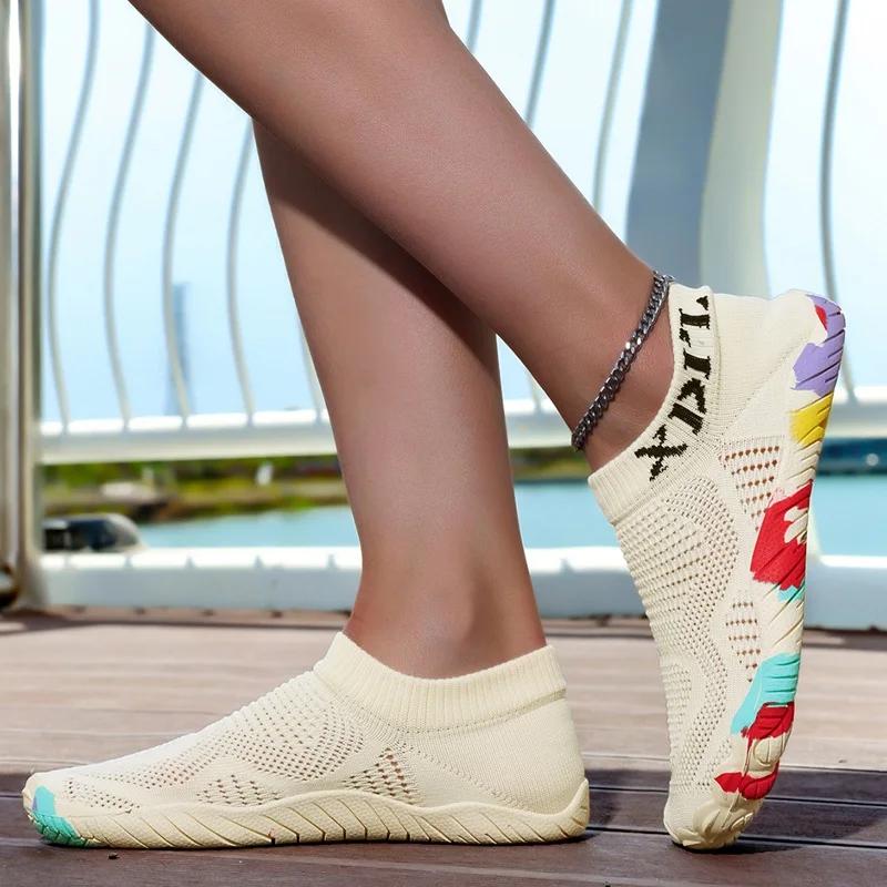 YRZL hommes chaussures d'eau séchage rapide léger antidérapant Aqua chaussures pour natation plage c