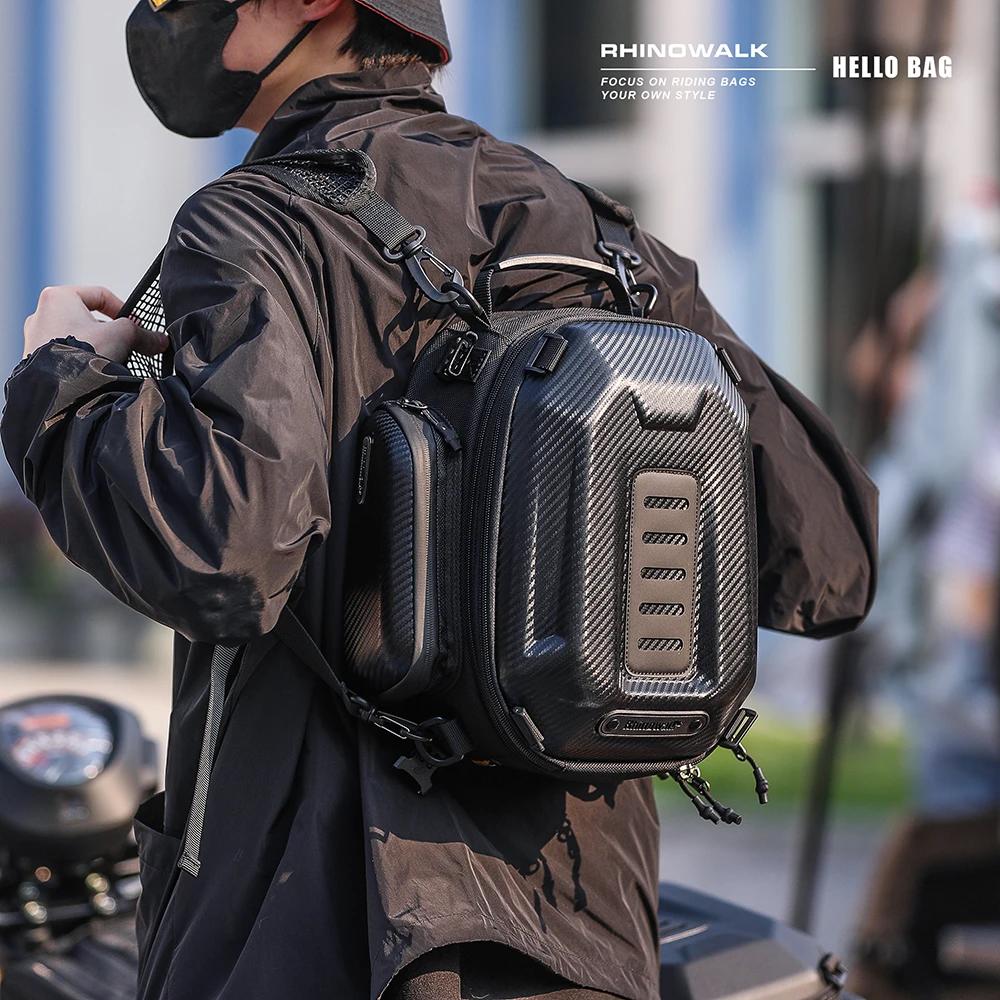 Rhinowalk sac de siège arrière de moto 12L-18L moteur extensible sac à dos à coque rigide en plein a