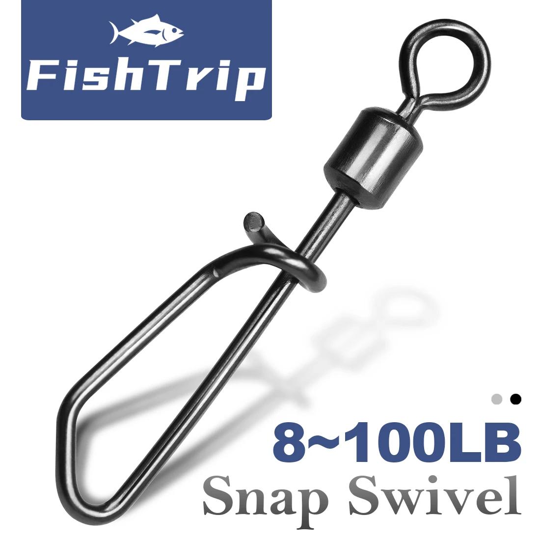 FishTrip pêche Snap pivotant 10 ~ 100 pièces lien secré Lok roulant émerillons leurres connexion Sna