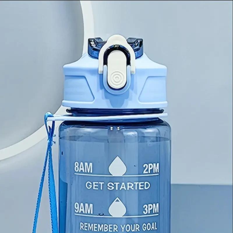 Bouteille d'eau de sport de grande capacité de 800ml/27oz, tasse à boire en plastique anti-fuite ave