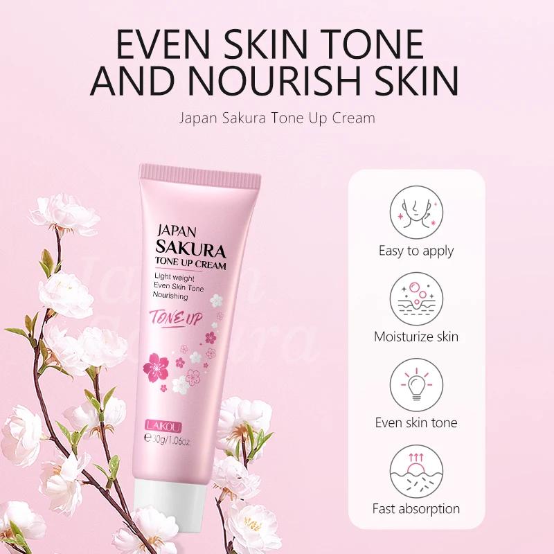 LAIKOU japon Sakura ensemble de soins de la peau Kit Anti-âge hydratant lissage des rides éclatage s