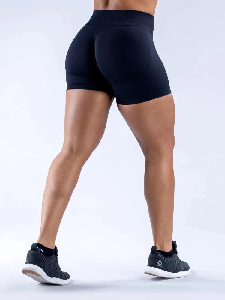 Short de sport pour femmes, short de motard, Fitness, bande côtelée basse, short de Yoga, entraîneme