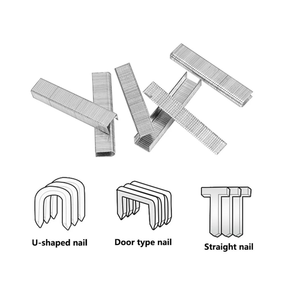 Agrafeuse à ongles en forme de U/porte/T, 1000 pièces, pour meubles en bois, usage domestique, pisto