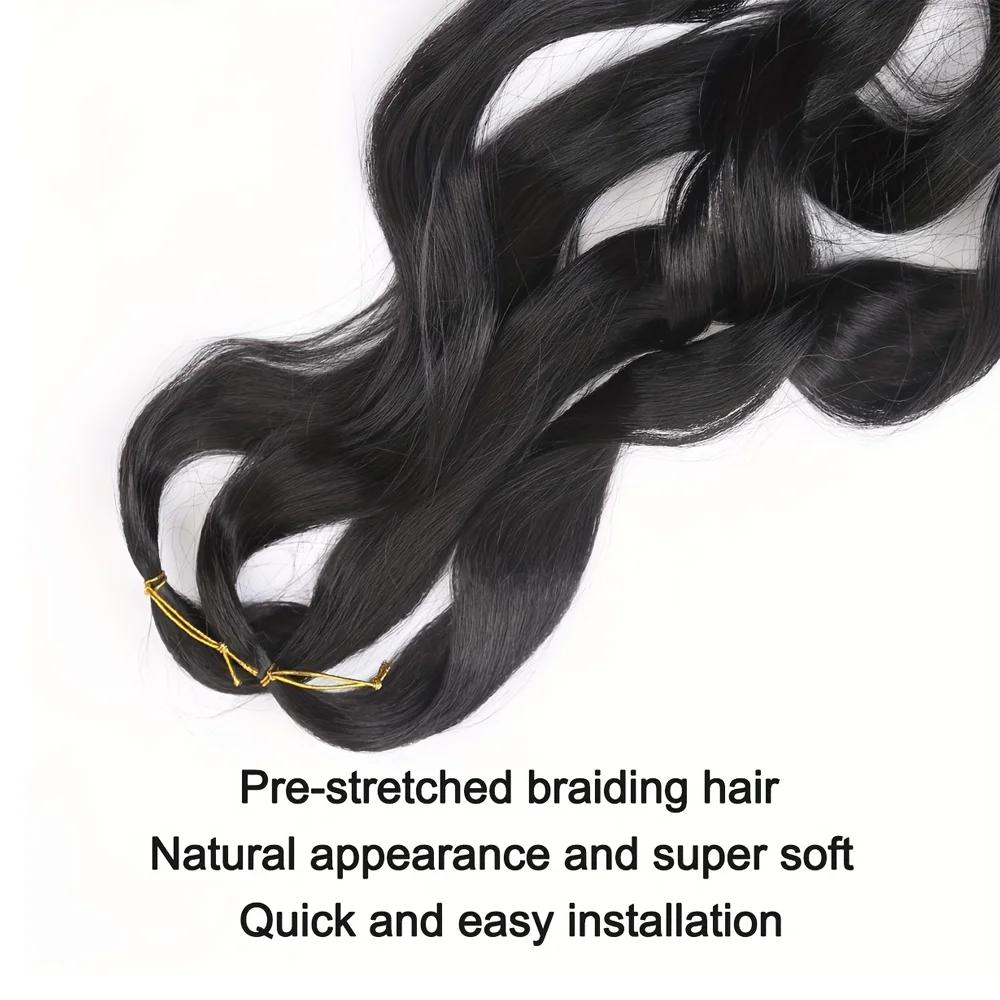 Extensions de cheveux tressés en spirale pour femmes, boucles françaises, cheveux synthétiques pré-é