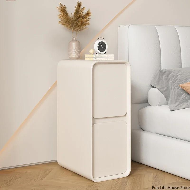 Table de chevet minimaliste moderne, style français, petit espace ultra-étroit, mini armoire latéral