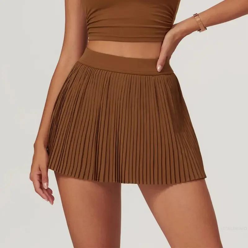 Jupe de golf et de tennis 2 en 1, combinaison de fitness plissée avec poche intérieure, style sexy p