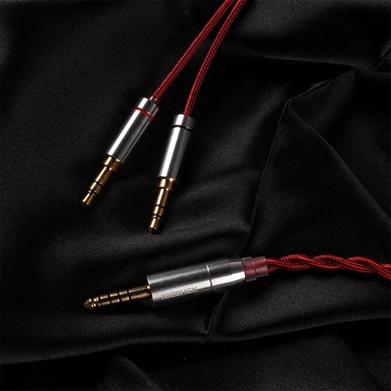 NICEHCK HeadAg 4N câble Coaxial argent pur HIFI Audio casque 4.4mm équilibré HD650/double 2.5mm HD60