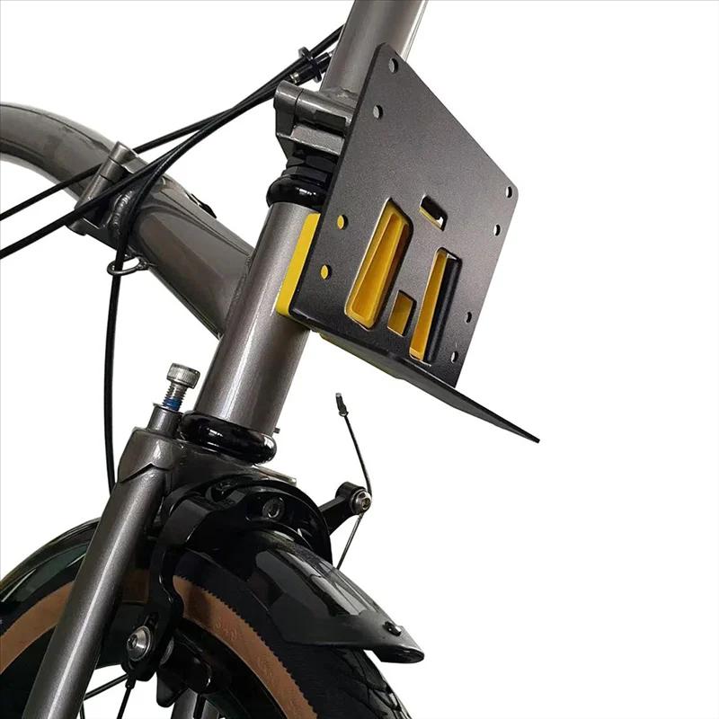 A06F-accessoire de cyclisme vélo avant sac transporteur bloc adaptateur pour Brompton pliant sac pan