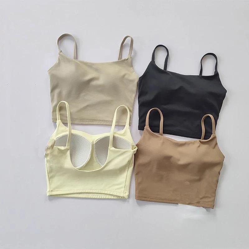 Gilet à bretelles intégré femme sous-vêtements sport soutien-gorge beauté dos fitness