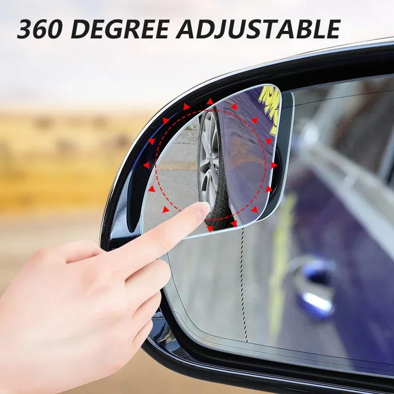 Rétroviseur d'Angle Mort de Voiture, Résistant à 360 °, Rotatif, Sans Cadre, Auxiliaire, pour Moto,