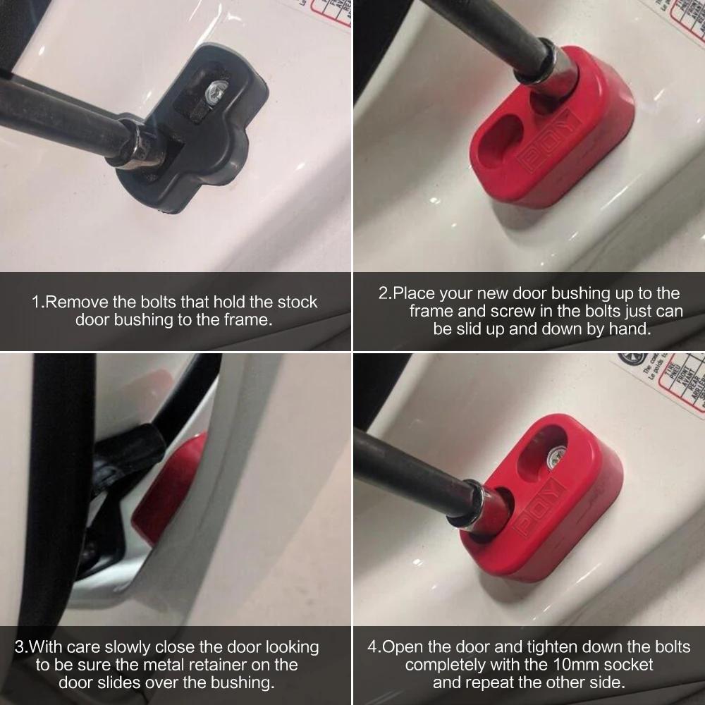 PQY 2 pièces bagues de doublure de porte de remplacement pour Mazda NA, NB, NC, ND MX-5 Miata bagues