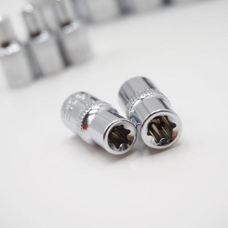 Jeu de douilles étoile 1/4 "3/8", 11 pièces, tête de clé à douilles femelle de Type E E4 E5 E6 E7 E8
