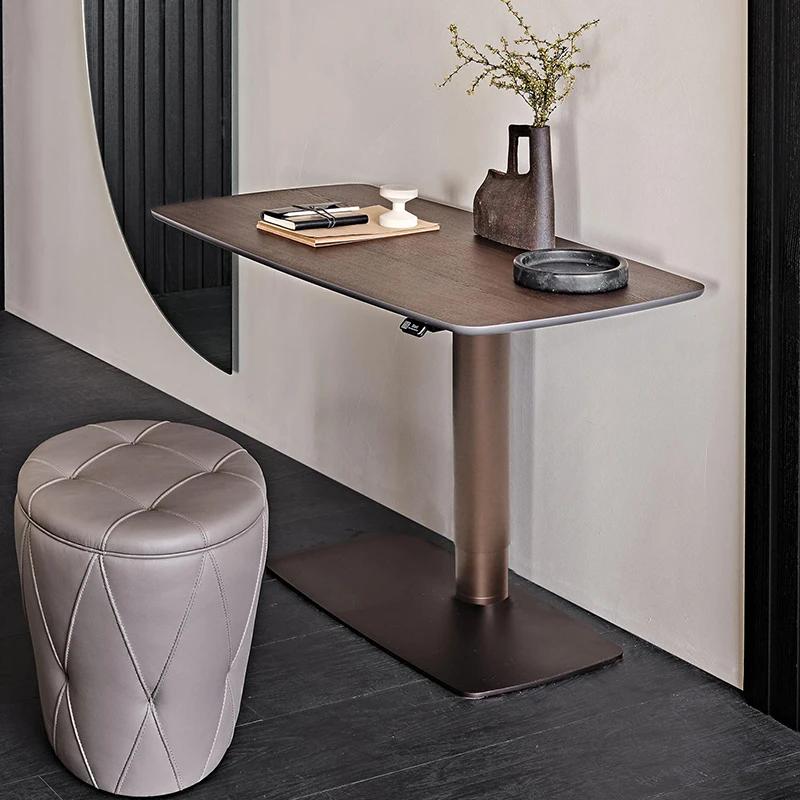 Table basse multifonctionnelle en céramique ou en bois, table d'ordinateur, table d'étude réglable e