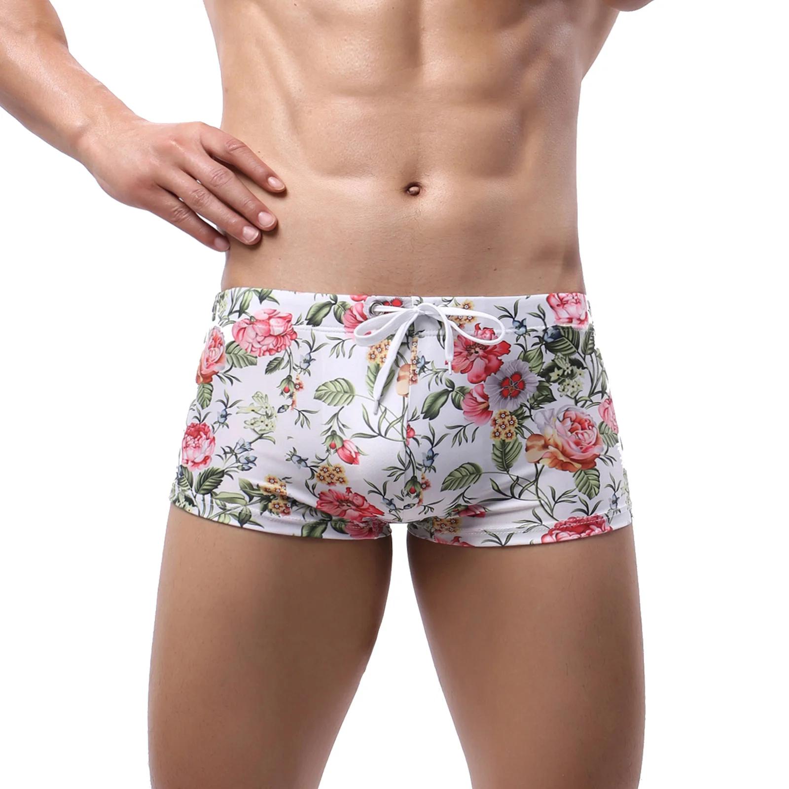 Vente chaude maillots de bain hommes boxeurs de bain taille basse maillot de bain Sexy maillots de b