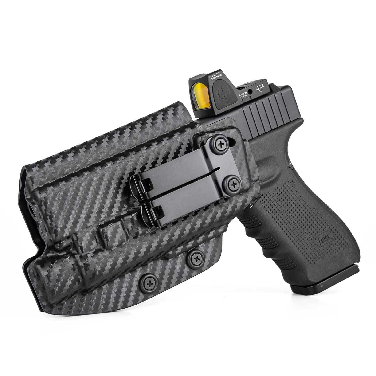 SuffB Kydex Holster pour Glock 17 19 19X 22 23 31 32 45 avec PL-2 Olight/PL-Pro/PL-3R PL-3/3S Valkyr