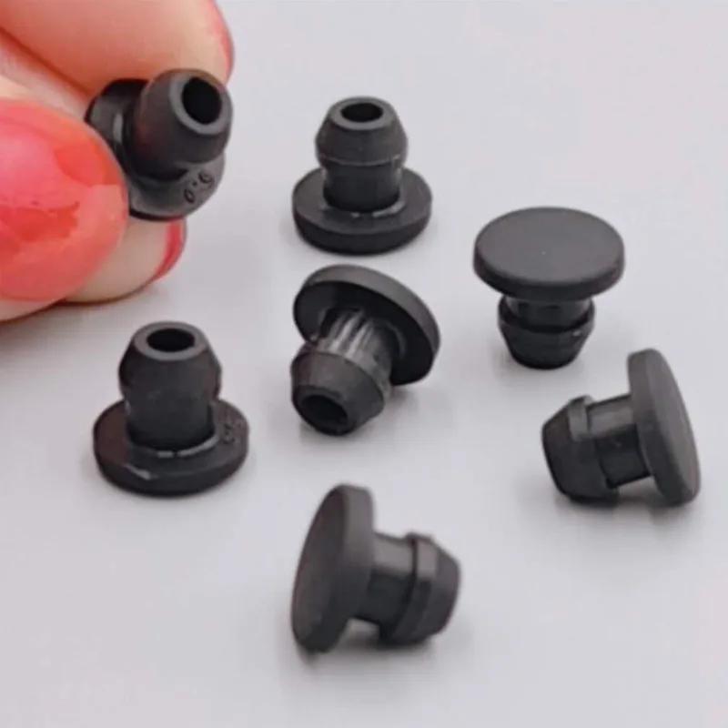 Bouchon conique noir en caoutchouc de Silicone à clipser, Type T, bouchons d'extrémité obturateurs,