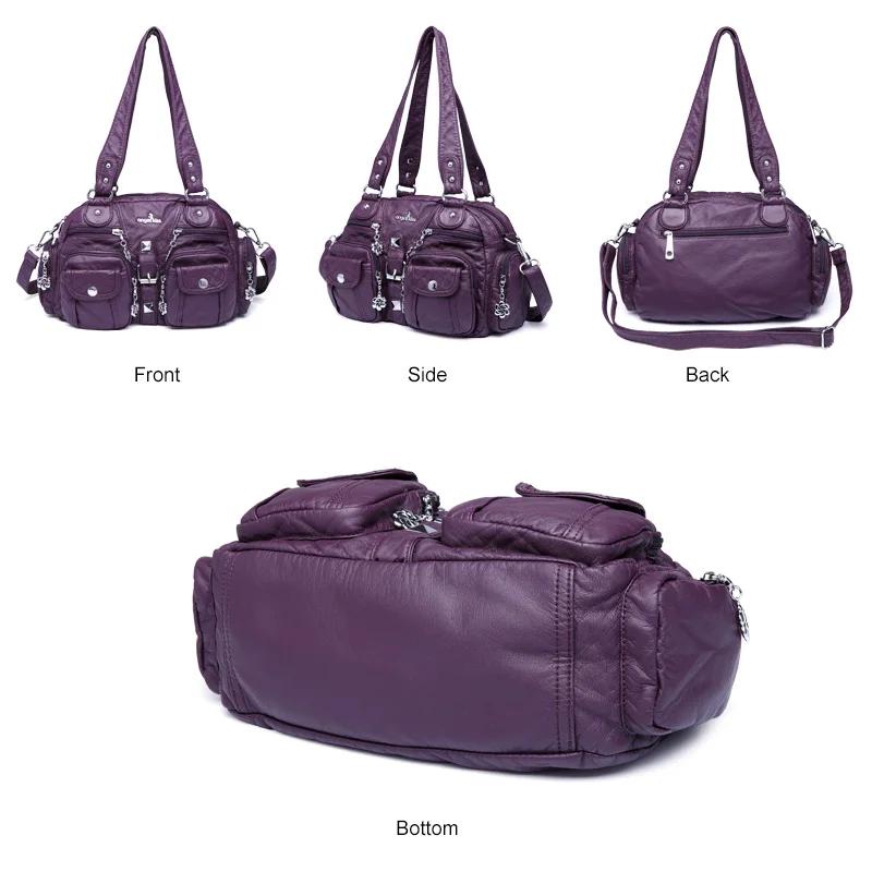 Angelkd'appareils-Sacs à main pour femmes, sacoche à poignée supérieure, sac PU initié, pack de boul